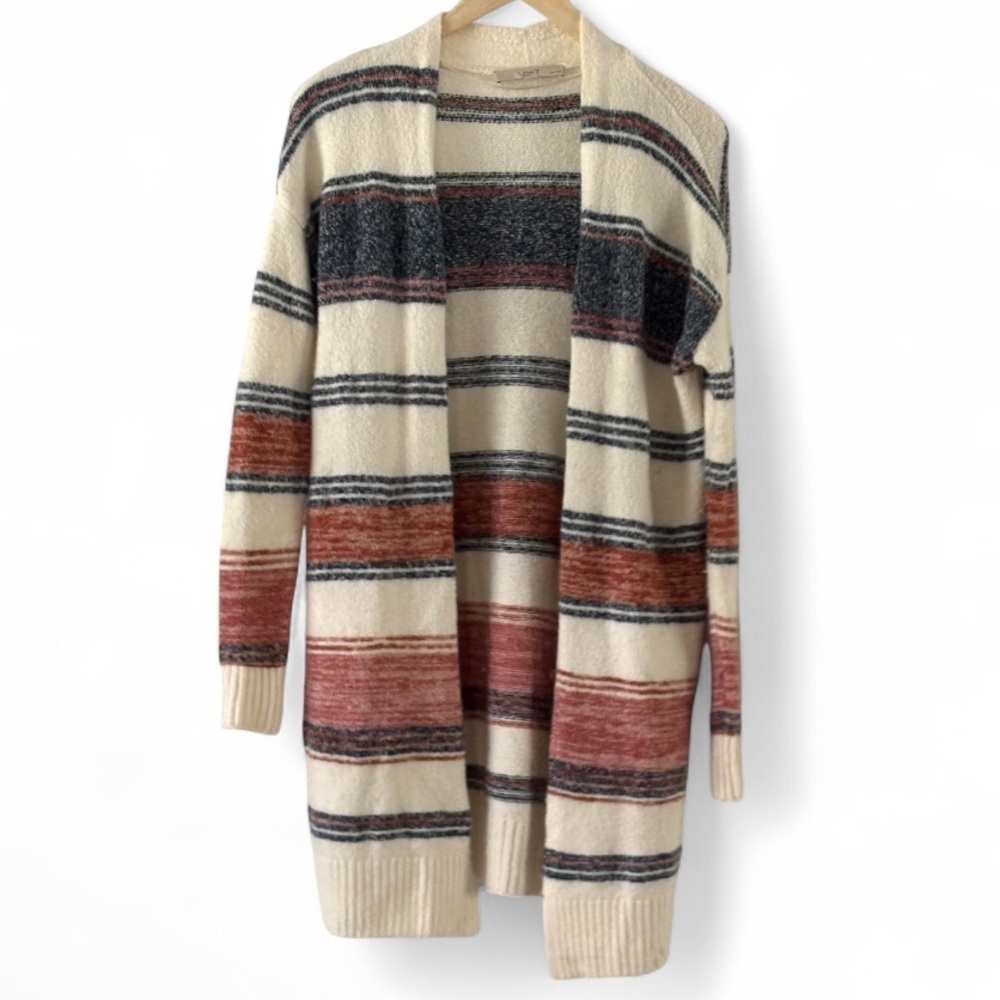 LOFT Striped Cardigan EUC